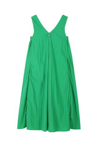 Lange Mouwloze Jurk - Groen - DKNY