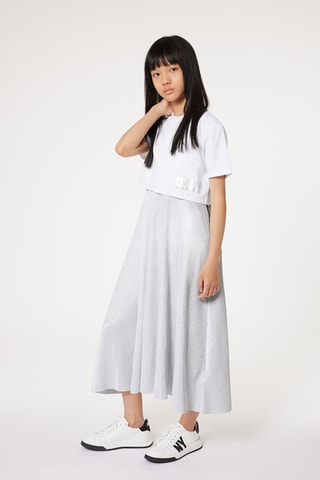 Jurk 2-in-1 - Wit en zilverkleurig - DKNY