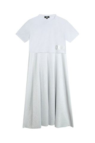 Jurk 2-in-1 - Wit en zilverkleurig - DKNY