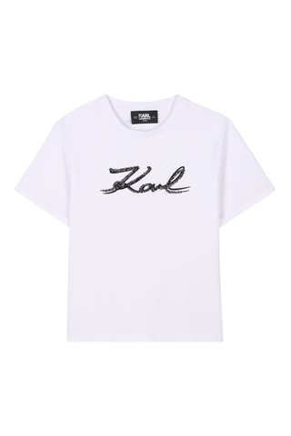 T-shirt - Wit - Karl Lagerfeld