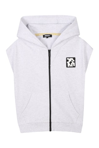 Mouwloze Sweater met Capuchon - Lichtgrijs - DKNY