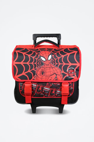 Cartable à roulettes Spider-Man Avengers Marvel - Noir et rouge