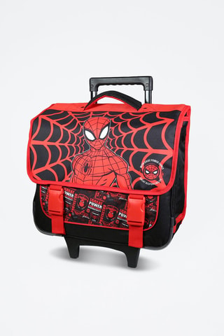 Cartable à roulettes Spider-Man Avengers Marvel - Noir et rouge