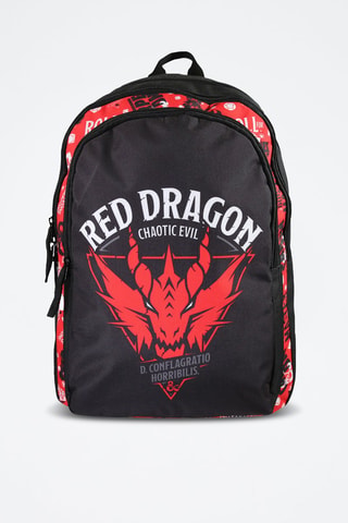 Sac à dos Donjons et Dragons - Blanc, noir et rouge