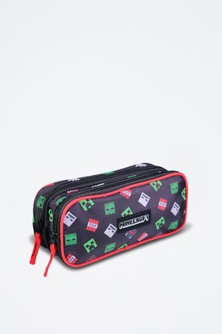 Trousse Minecraft - Gris, noir, rouge et vert