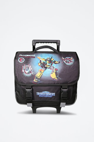 Cartable à roulettes Autobots Transformers EarthSpark - Noir, rouge et jaune