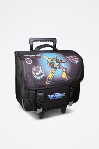 Cartable à roulettes Autobots Transformers EarthSpark - Noir, rouge et jaune