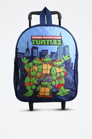 Sac à dos à roulettes Tortues Ninja - Bleu et vert