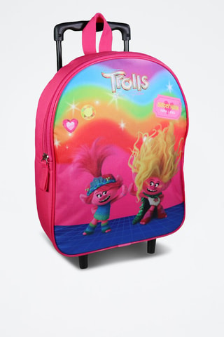 Sac à dos roulettes Sister Hood Les Trolls DreamWorks Animation - Bleu, vert, jaune et rose