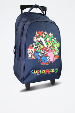 Sac à dos à roulettes Super Mario - Bleu marine