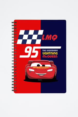 Cahier à spirale Cars Disney Pixar - Bleu et rouge - 18 x 22 cm