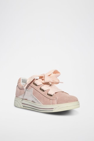 Baskets en nubuck Baby Float - Blanc et rose