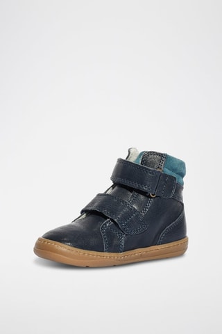 Bottines fourrées en cuir Footprint Change - Bleu