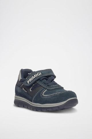 Baskets en cuir et nubuck Hilos GTX - Bleu