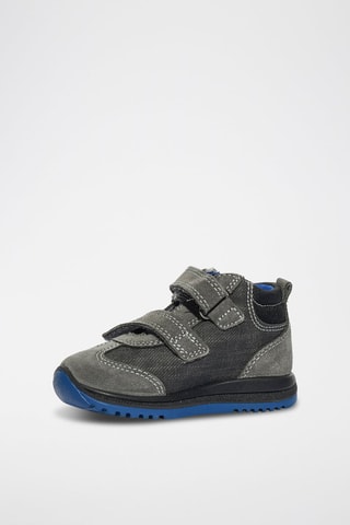 Baskets montantes en nubuck Baby Tiguan - Bleu et gris