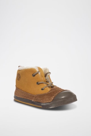 Boots fourrés en nubuck Baby Teddy - Marron