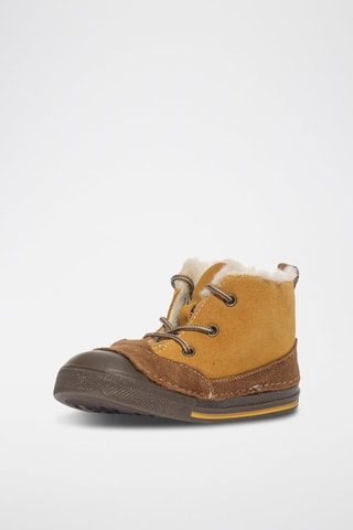 Boots fourrés en nubuck Baby Teddy - Marron