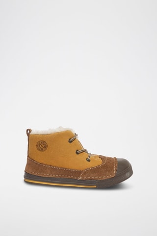 Boots fourrés en nubuck Baby Teddy - Marron