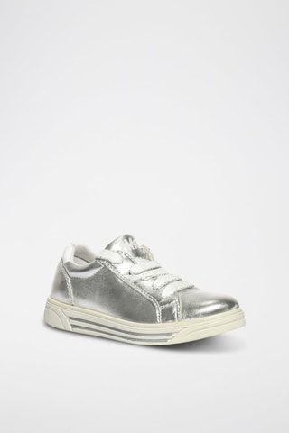 Baskets en cuir B&G Infinity - Blanc et gris