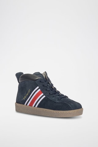 Baskets montantes en cuir P&H Move - Bleu marine