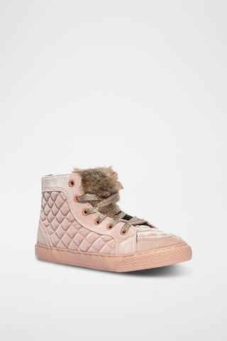 Bottines en velours Baby Like - Rose