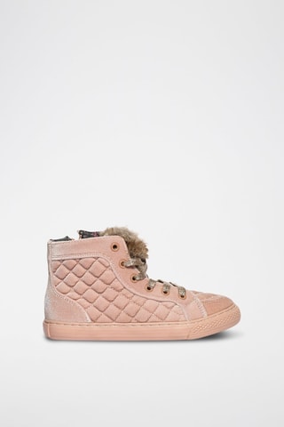 Bottines en velours Baby Like - Rose