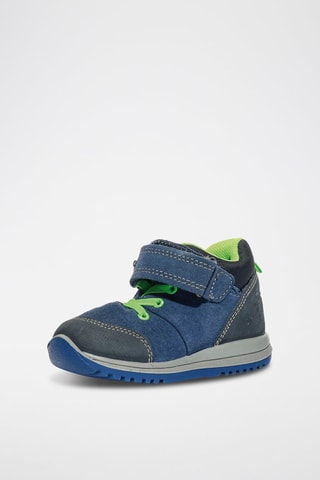 Baskets montantes en nubuck Baby Tiguan - Bleu et vert
