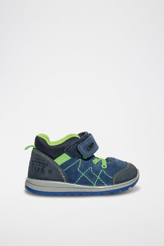 Baskets montantes en nubuck Baby Tiguan - Bleu et vert