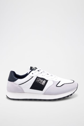 Baskets en nubuck - Bleu et gris