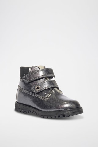 Bottines en cuir Play Casual - Gris et noir