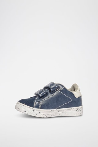 Baskets en cuir Baby Stars - Bleu marine et blanc
