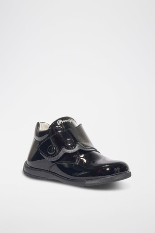 Bottines vernies Baby - Noir et argenté