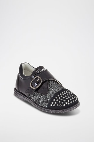 Derbys à boucle Happy Fashion - Noir et argenté