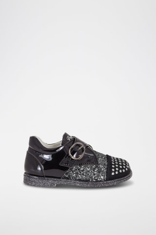 Derbys à boucle Happy Fashion - Noir et argenté