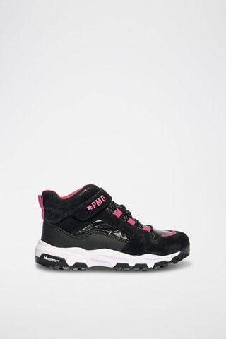 Baskets montantes en cuir Trilly Primigi - Noir et rose