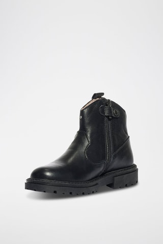 Bottines en cuir Happy Fashion - Noir