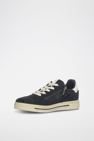 Baskets en cuir Hula - Blanc et noir