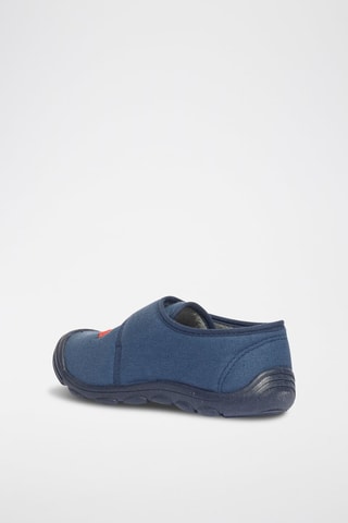 Slip-on Slippers - Bleu marine et rouge