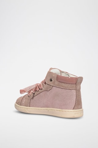 Bottines en cuir Baby Like - Rose et argenté
