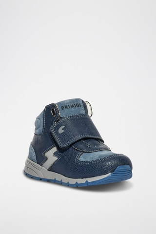 Baskets montantes en cuir Baby float - Bleu marine