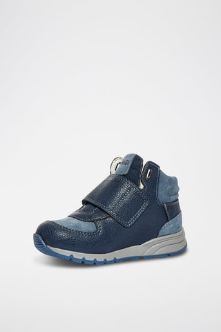 Baskets montantes en cuir Baby float - Bleu marine