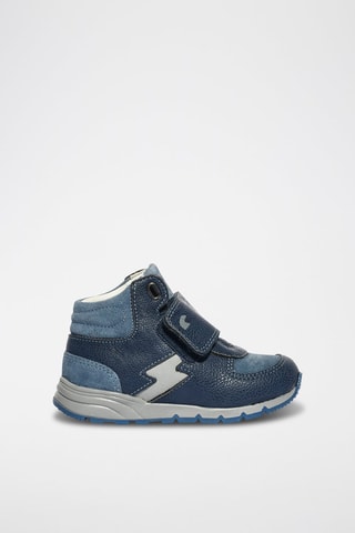 Baskets montantes en cuir Baby float - Bleu marine