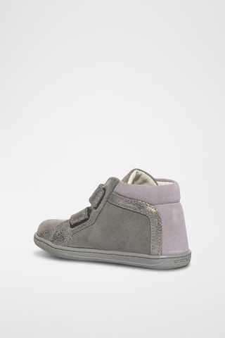 Bottines en cuir Baby Box - Blanc et gris