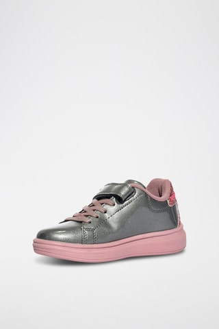 Baskets vernies Stylish - Rose et gris
