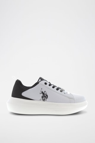 Baskets plateformes Helis  -  U.S Polo Assn - Blanc, noir et gris