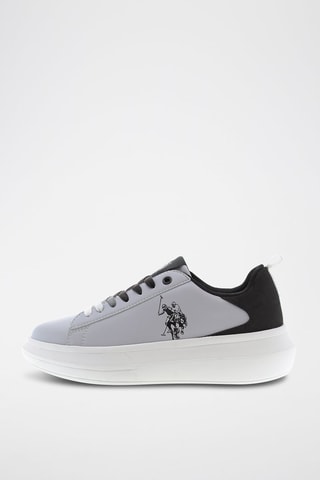 Baskets plateformes Helis  -  U.S Polo Assn - Blanc, noir et gris