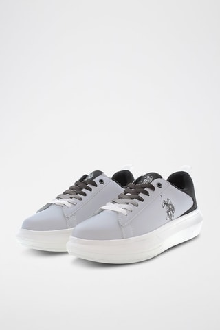 Baskets plateformes Helis  -  U.S Polo Assn - Blanc, noir et gris
