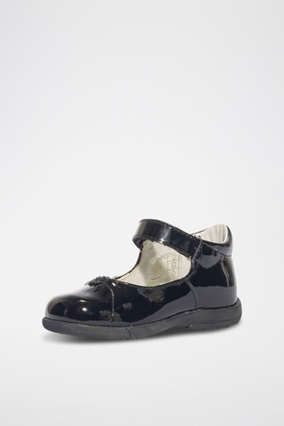Babies en cuir verni Primigi Baby - Noir et argenté