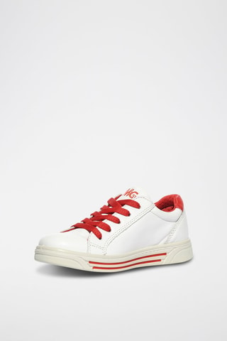 Baskets en cuir Hula - Rouge et blanc