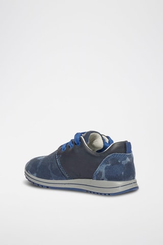 Baskets en cuir Baby Tiguan - Bleu marine et noir
